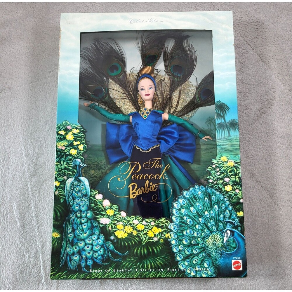 The Peacock Barbie Doll 1998 Birds of Beauty Collection First Series Mattel NIB